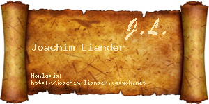 Joachim Liander névjegykártya